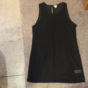 J. Crew Black crochet dress swim coverup. NWOT. XL